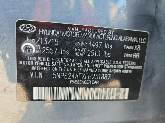 2015 HYUNDAI SONATA SE  