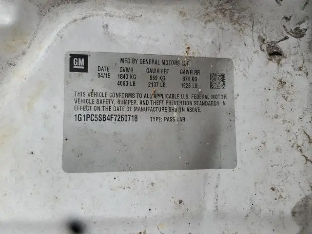 2015 CHEVROLET CRUZE LT  