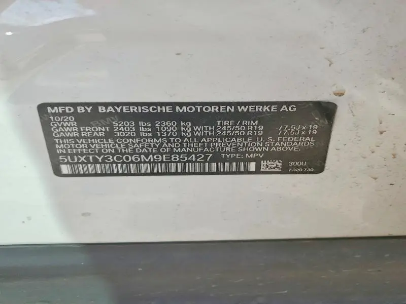 2021 BMW X3 SDRIVE30I  