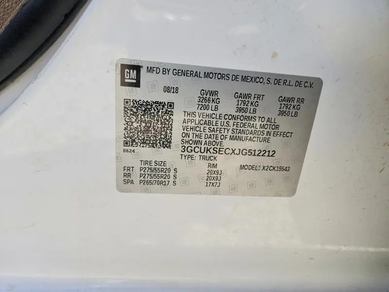 2018 CHEVROLET SILVERADO K1500 LTZ  