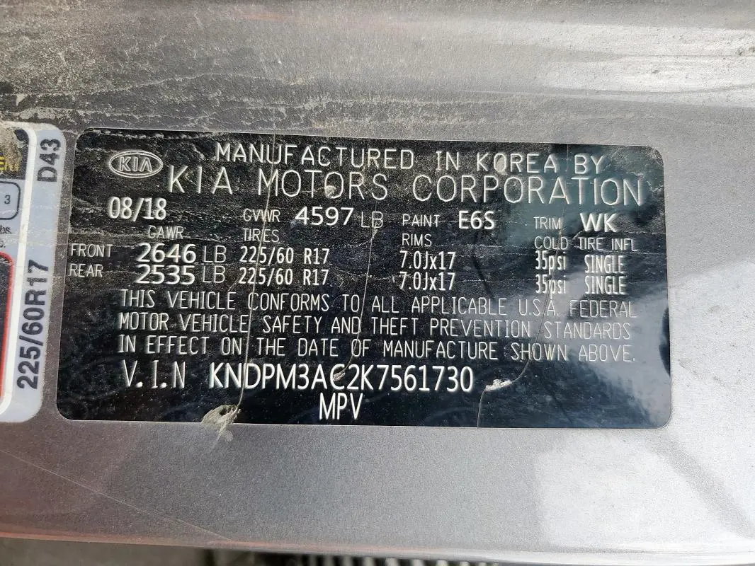 2019 KIA SPORTAGE LX  