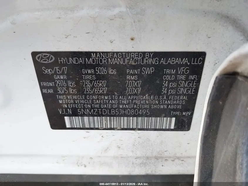 2018 HYUNDAI SANTA FE SPORT 2.4L
