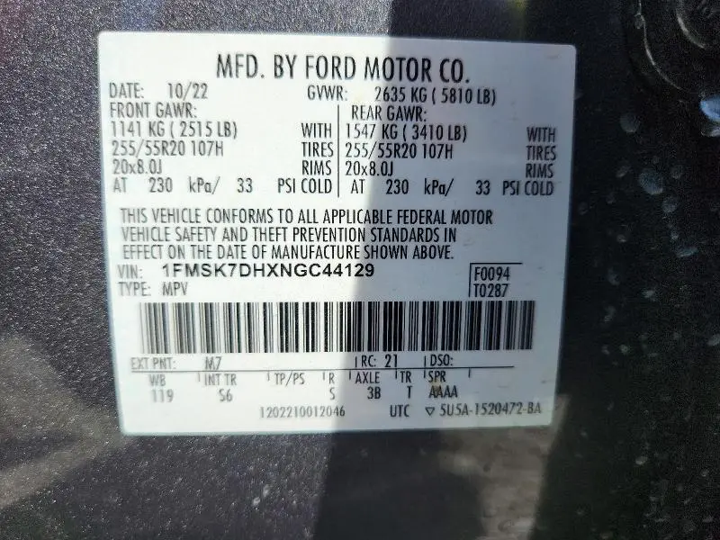 2022 FORD EXPLORER XLT  