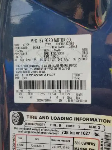 2010 FORD F150 SUPERCREW  