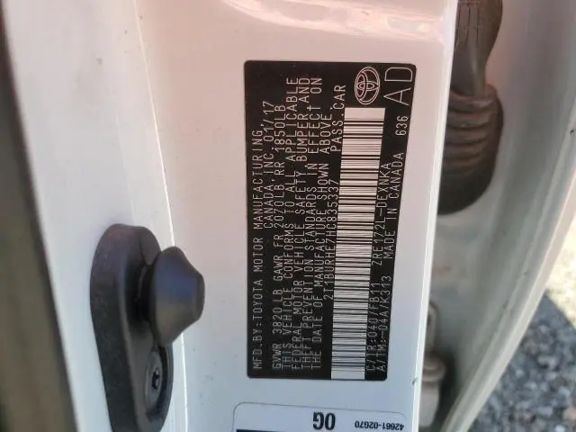 2017 TOYOTA COROLLA L  