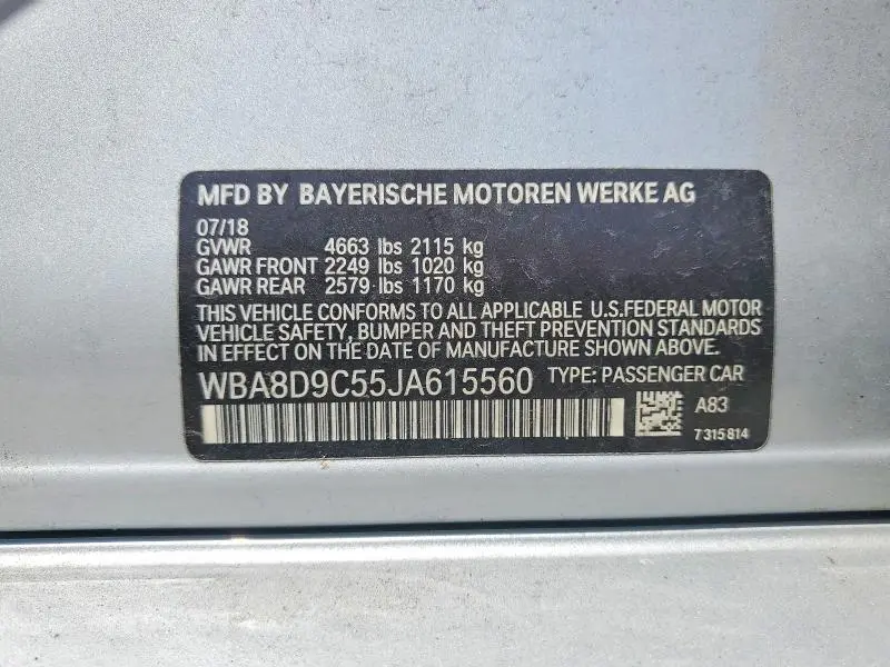2018 BMW 330 XI  