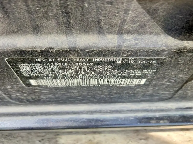 2016 SUBARU IMPREZA PREMIUM  