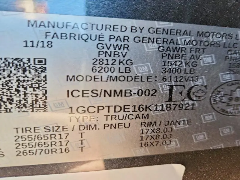 2019 CHEVROLET COLORADO Z71  