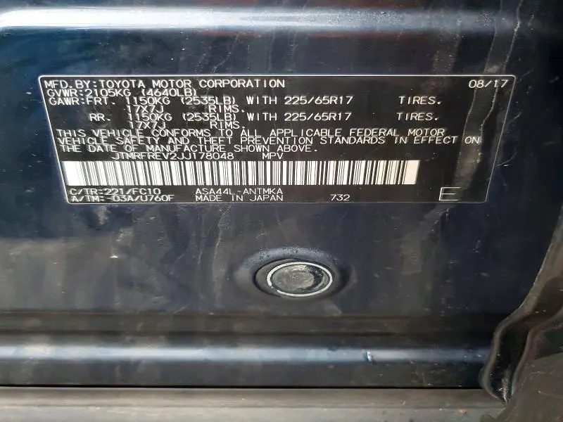 2018 TOYOTA RAV4 XLE  