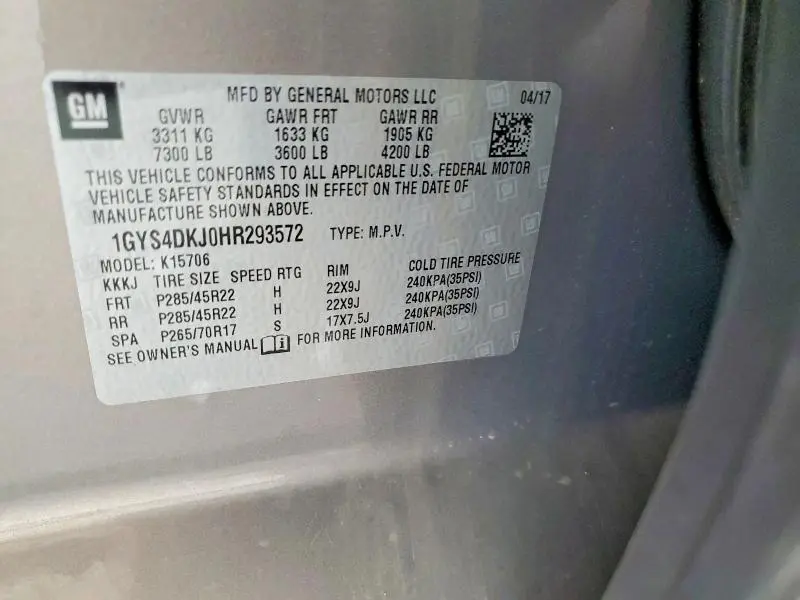 2017 CADILLAC ESCALADE PLATINUM  