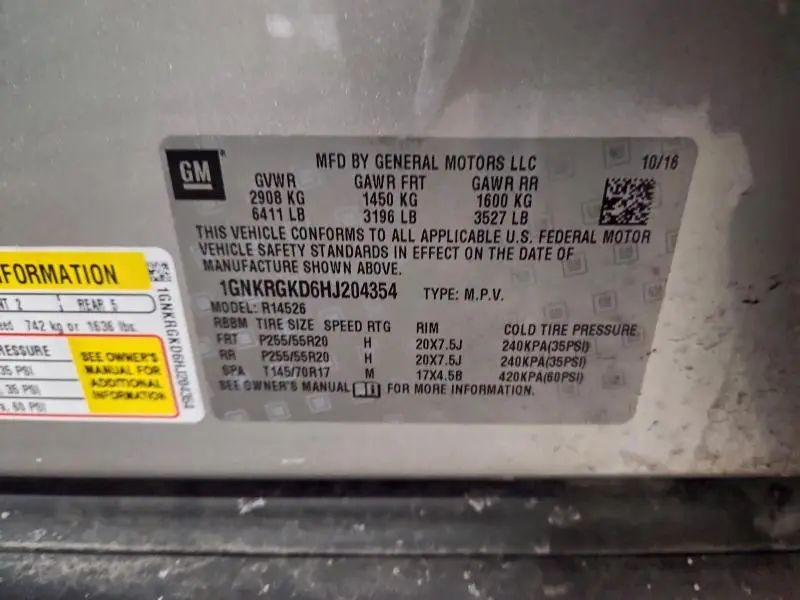 2017 CHEVROLET TRAVERSE LT  