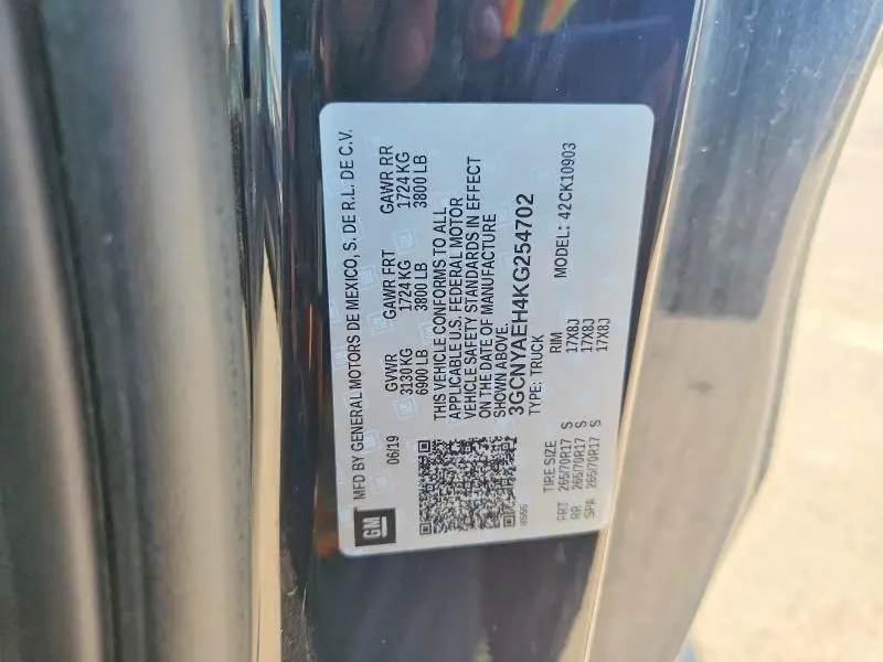 2019 CHEVROLET SILVERADO K1500  