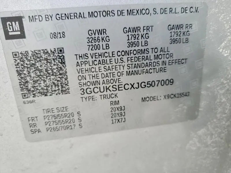 2018 CHEVROLET SILVERADO K1500 LTZ  