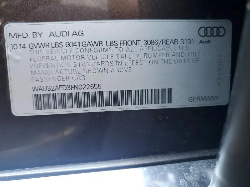 2015 AUDI A8 L QUATTRO  