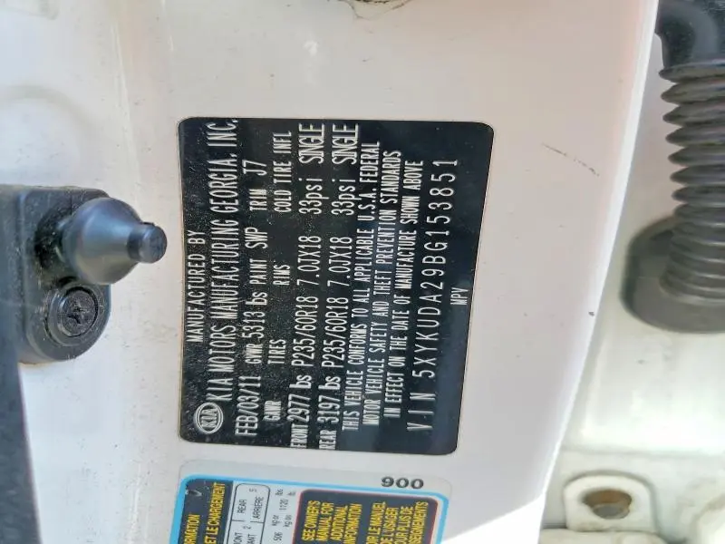 2011 KIA SORENTO EX  