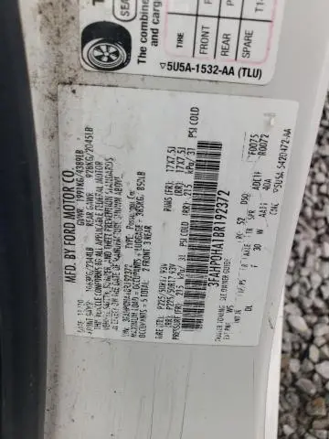 2011 FORD FUSION SE  