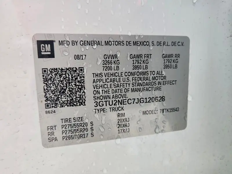 2018 GMC SIERRA K1500 SLT  
