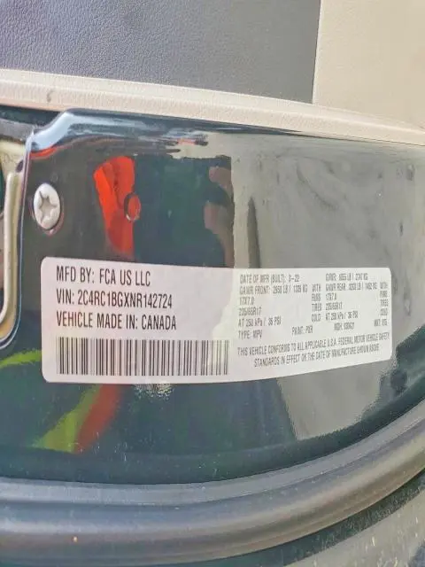 2022 CHRYSLER PACIFICA TOURING L  