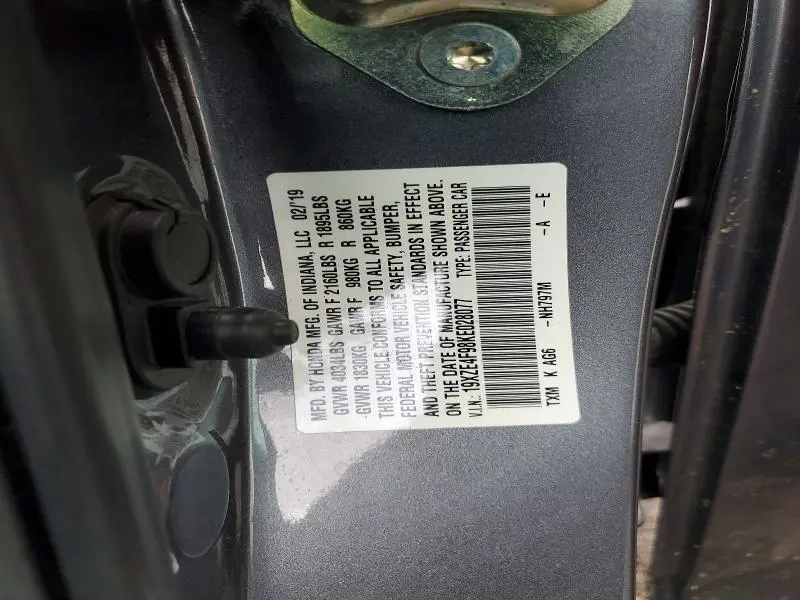 2019 HONDA INSIGHT TOURING  