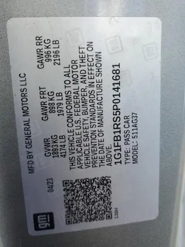 2023 CHEVROLET CAMARO LS  