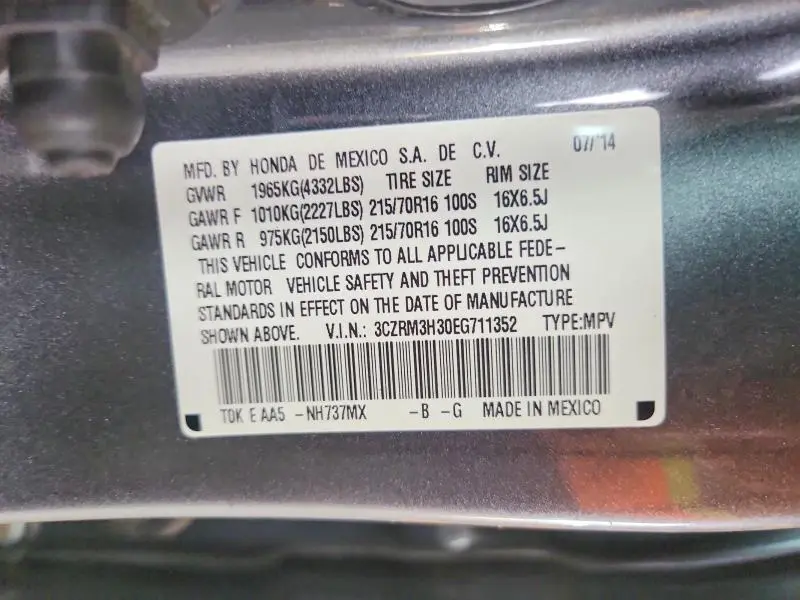 2014 HONDA CR-V LX  