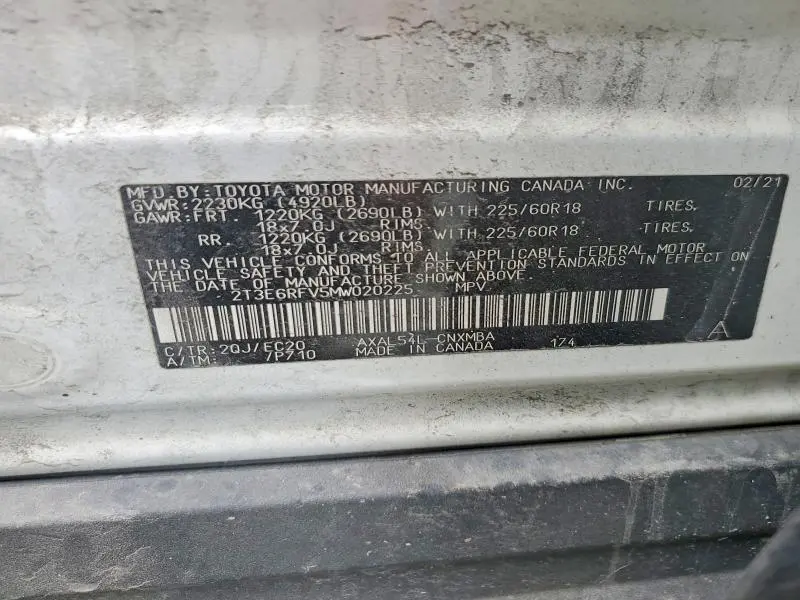 2021 TOYOTA RAV4 XSE  