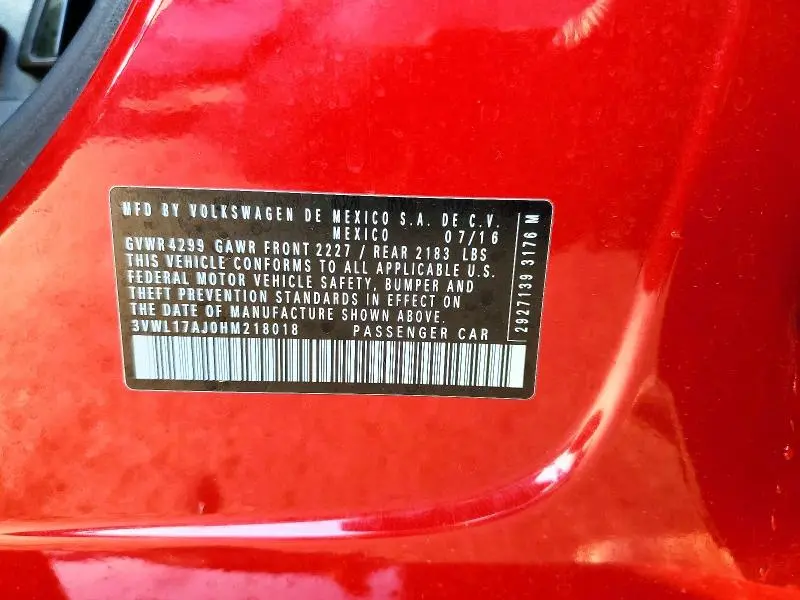 2017 VOLKSWAGEN JETTA SEL  