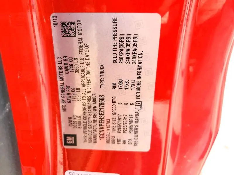 2014 CHEVROLET SILVERADO K1500  