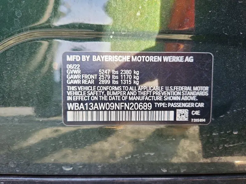 2022 BMW M440XI GRAN COUPE  