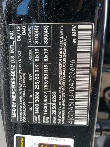 2013 MERCEDES-BENZ ML 350 4MATIC  