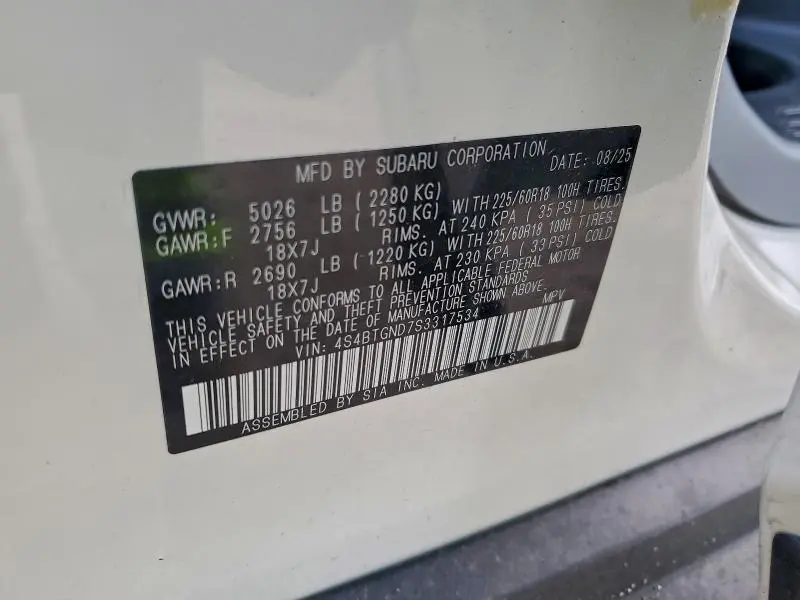 2025 SUBARU OUTBACK LIMITED XT  