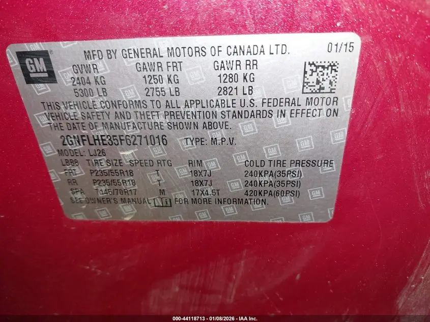 2015 CHEVROLET EQUINOX LTZ