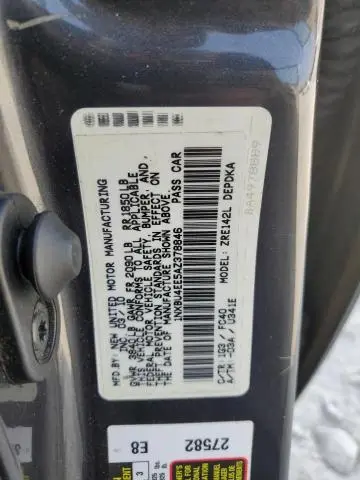 2010 TOYOTA COROLLA BASE  