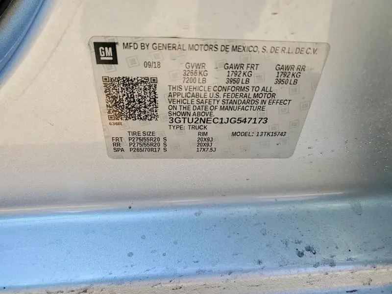 2018 GMC SIERRA K1500 SLT  