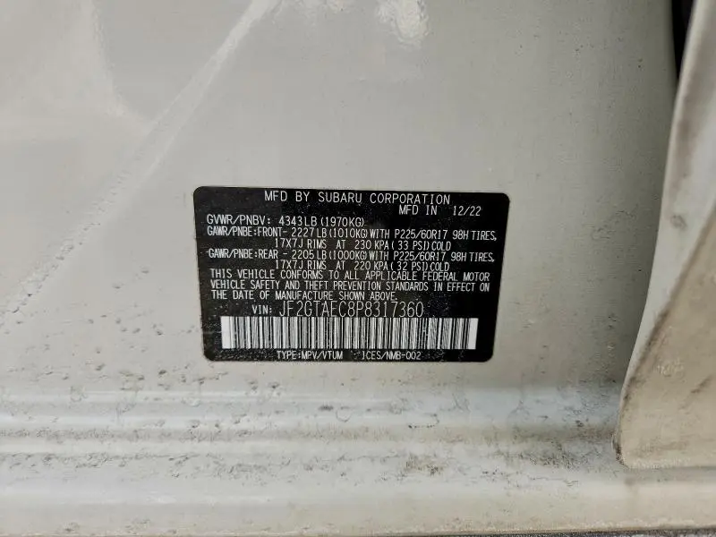 2023 SUBARU CROSSTREK PREMIUM  