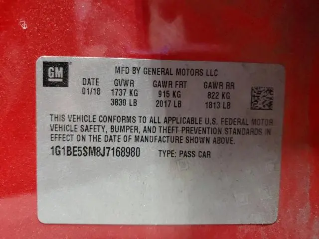 2018 CHEVROLET CRUZE LT  