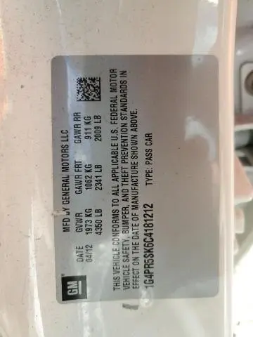 2012 BUICK VERANO CONVENIENCE  