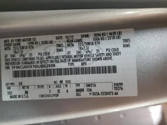 2013 FORD ESCAPE SEL  