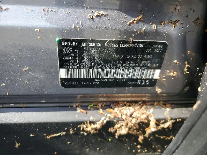 2022 MITSUBISHI OUTLANDER SEL  