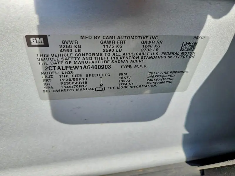 2010 GMC TERRAIN SLT  