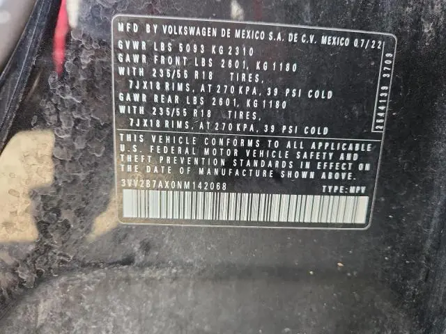 2022 VOLKSWAGEN TIGUAN SE  