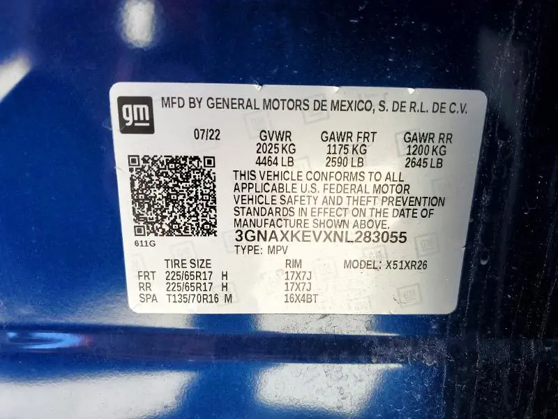 2022 CHEVROLET EQUINOX LT  