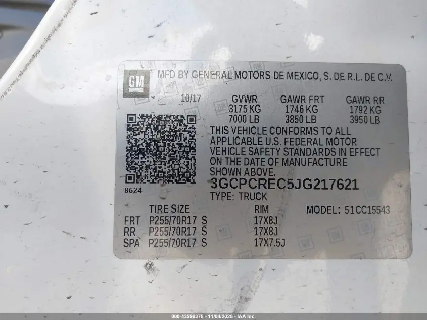 2018 CHEVROLET SILVERADO 1500 1LT