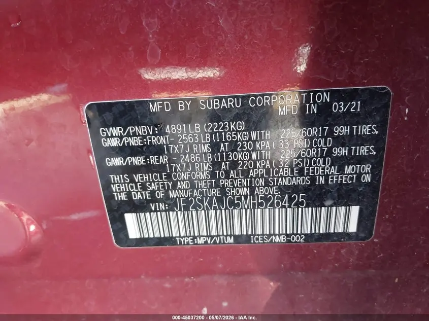 2021 SUBARU FORESTER PREMIUM