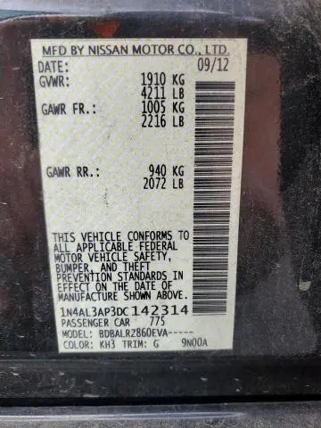 2013 NISSAN ALTIMA 2.5  