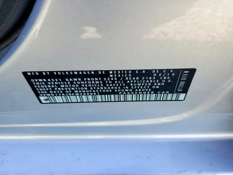 2015 VOLKSWAGEN JETTA SE  