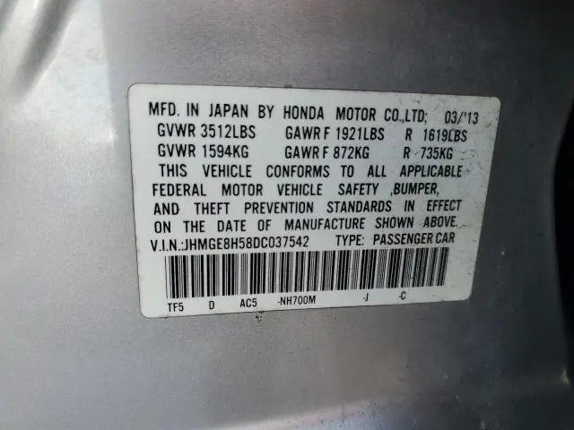 2013 HONDA FIT SPORT  
