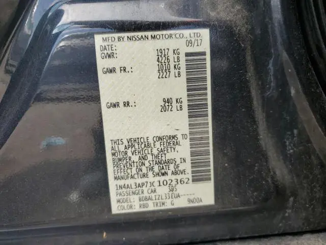 2018 NISSAN ALTIMA 2.5  