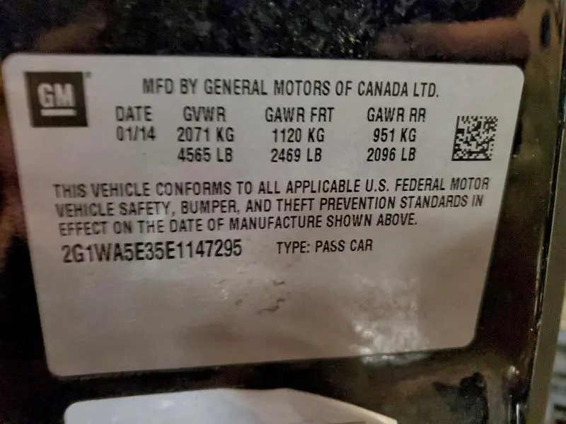 2014 CHEVROLET IMPALA LIMITED LS  