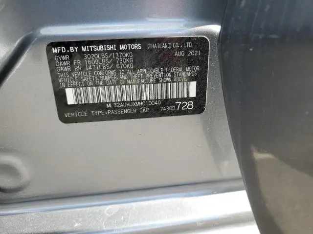 2021 MITSUBISHI MIRAGE ES  